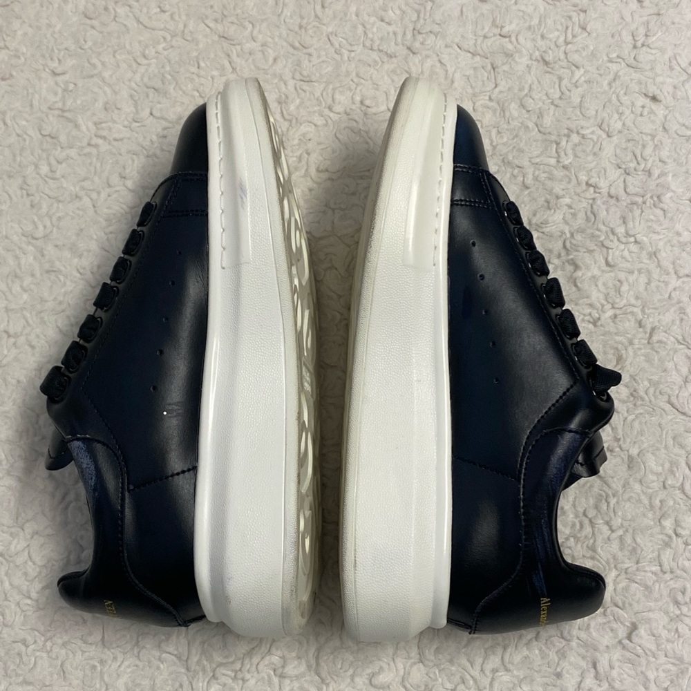 ALEXANDER MCQUEEN BLACK LEATHER OVERSIZED SNEAKERS WOMENS SIZE 6 (36) - Picture 9 of 12